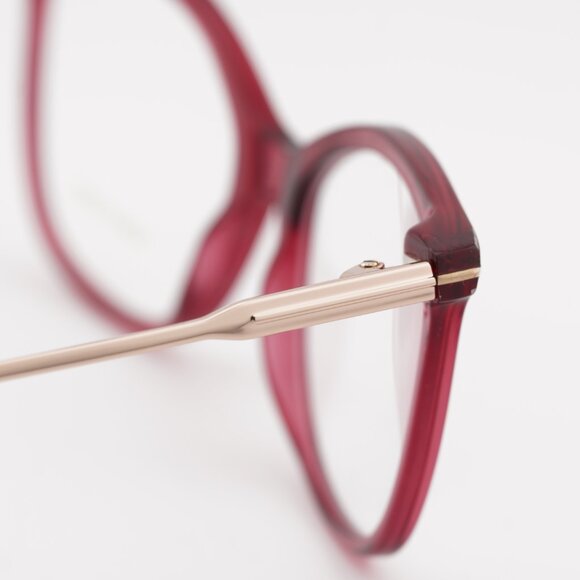 Tom Ford FT5510 081 Eyeglasses Transparent Violet/Gold 52mm Cat Eye Frame - Picture 7 of 12